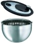 R 246 sle stainless steel salad spinner with glass lid